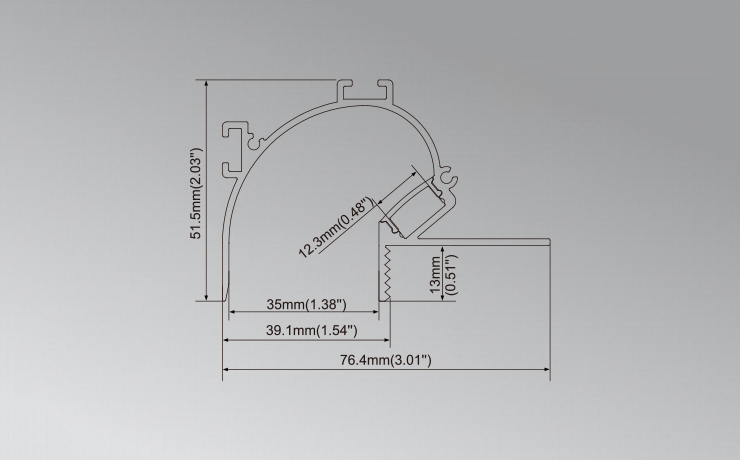 Architectural Aluminum LED Profile for Drywall Gypsum