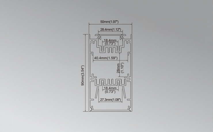 2 inches Aluminium LED profile for Pendent Light , direct light and indirect light