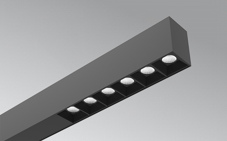 Free Combination Pendant Aluminum LED Channel with reflectors