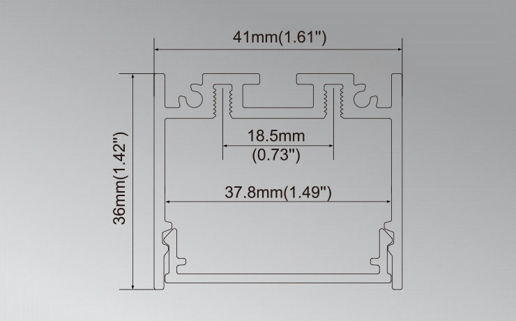 LED linear profile with reflectors