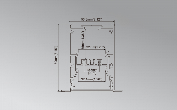 Free Combination Recessed Aluminum LED Channel with reflectors