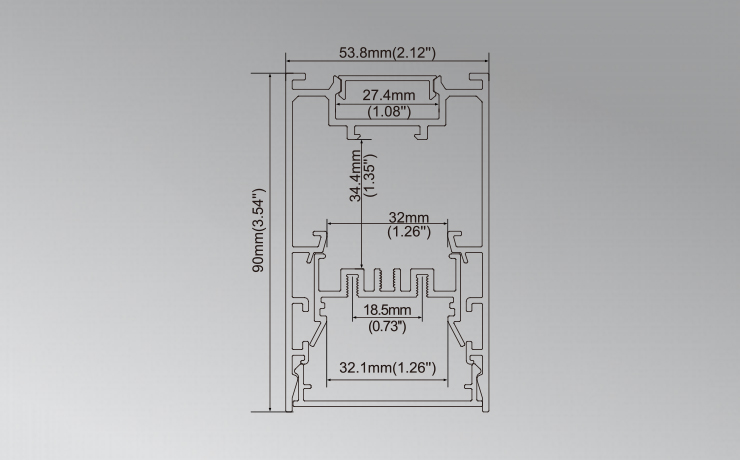 50mm up and down LED Linear Lighting with free combination lens