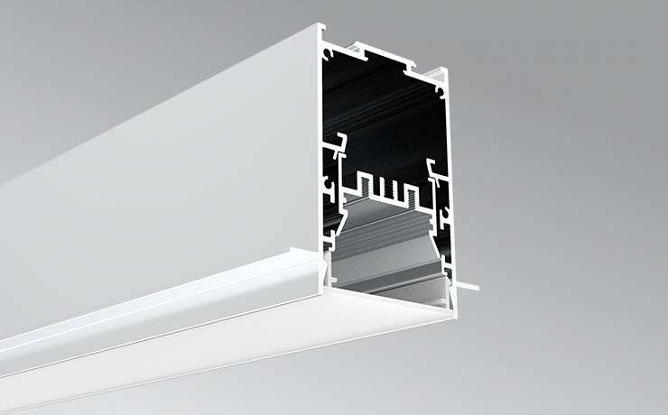 Trimless Recessed LED linear lighting for drywall with 50mm width