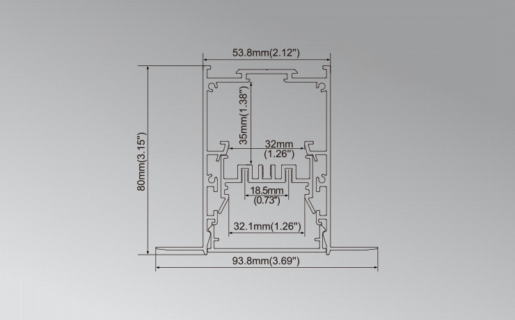 Trimless Recessed LED linear lighting with free combination reflectors