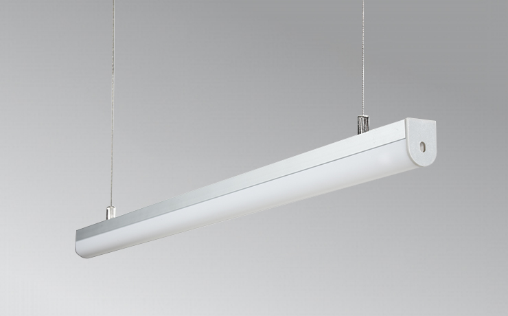 Hanging LED Aluminum Profile for Office Lighting with Half Circle Cover