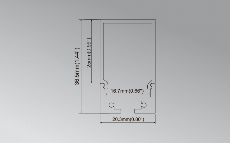 Hanging LED Aluminum Profile for Office Lighting with drop lens