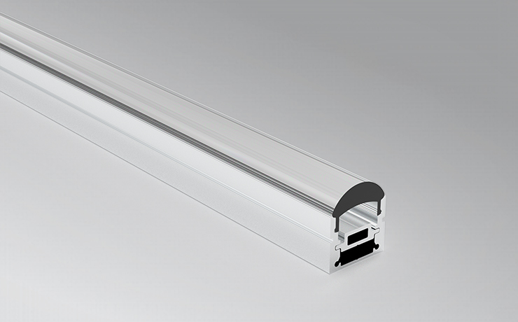 Aluminium LED profile with adjustable viewing angle for same cover