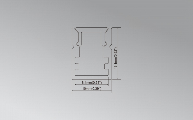 Surface-Mounted LED Aluminum Profile 10x13mm | Deep Design for Enhanced Light Output