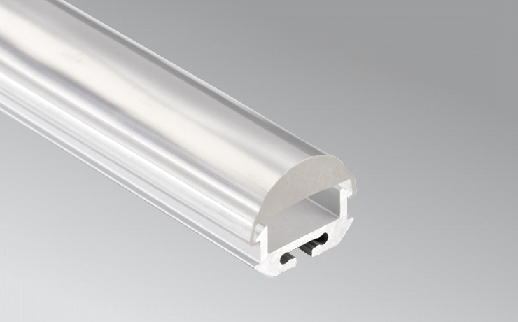 18mm Aluminum LED extrusion with 90° lens for surface mounted