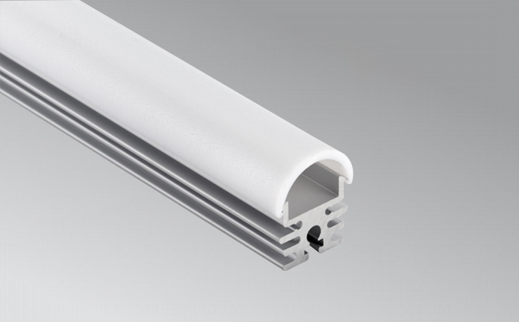 LED Aluminum Profile with half round cover for surface mounting with better heat sink
