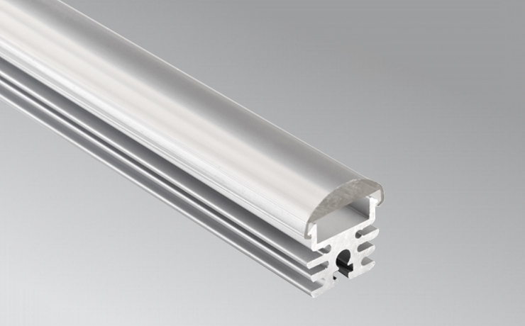 18mm Aluminum LED extrusion with 90° lens for surface mounted for good heat dissipation