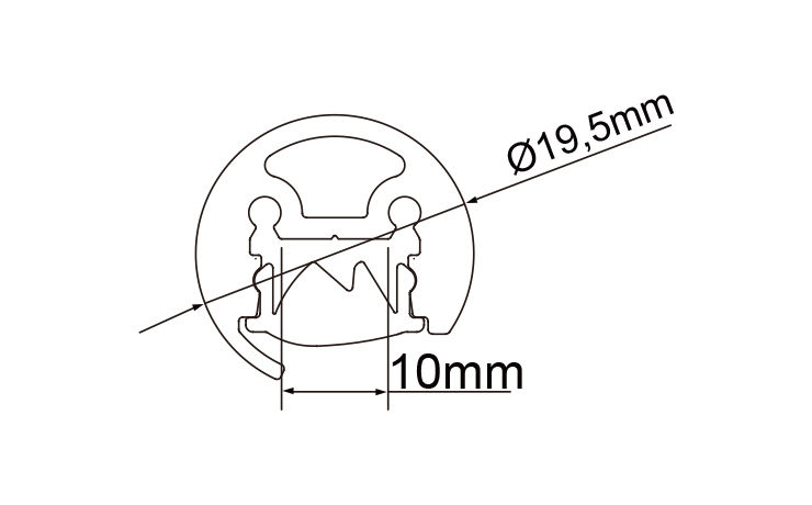 Aluminum LED Profile For picture light With Asymmetric Lens