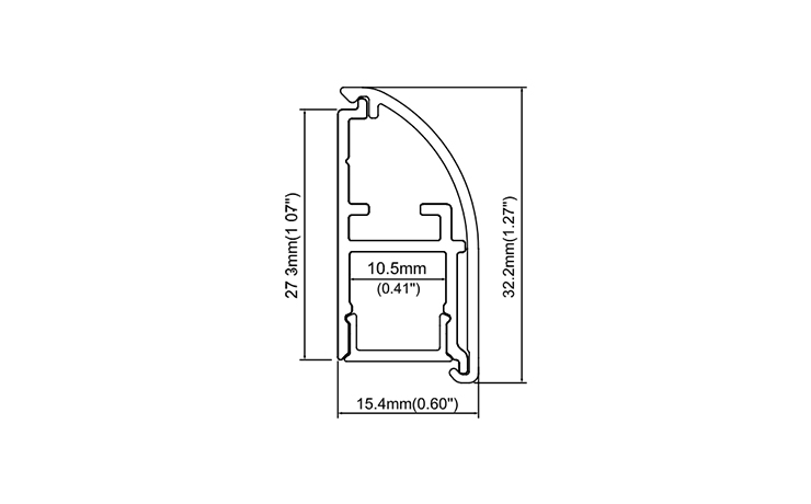 Mini Aluminum LED Profile For Wall Lighting