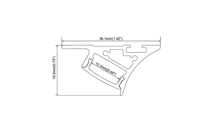 Surface LED Profile for wall lighting