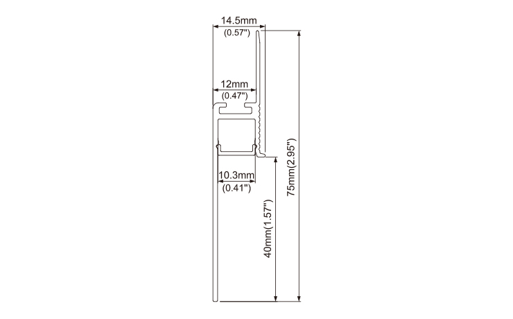 Aluminum led profile for skirting board