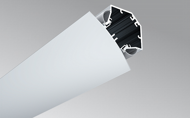 LED aluminum channel for corner with light for both sides