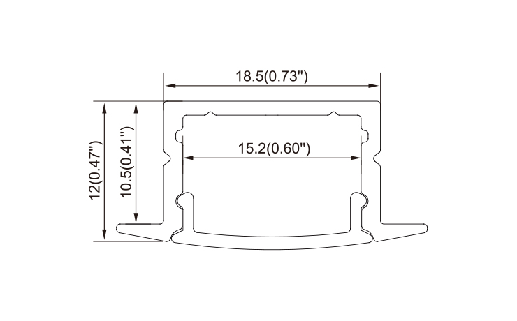 Recessed Light Strip Channel With Flange For Wall Lighting