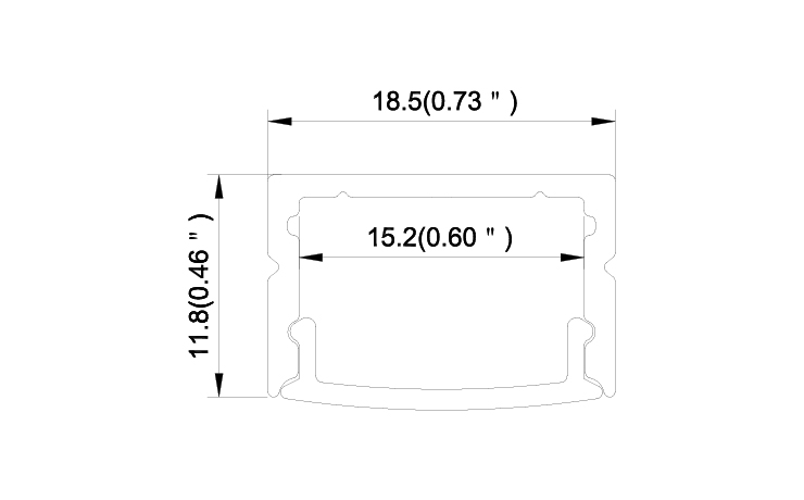 Surface Mounted Wall Light Fixture Channel View Angle Adjustable