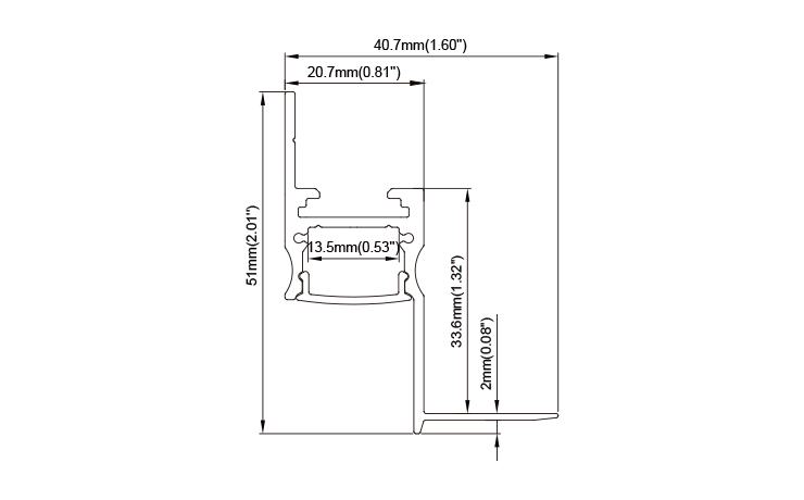 Trimless Recessed Low Glare Shadow Line LED Channels