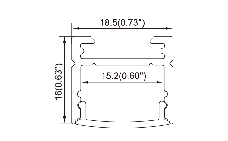 Aluminum Linear Light Profile for Ceiling