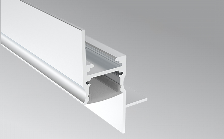 Silver 1/2'' Drywall Aluminum LED Profile For Cove Lighting