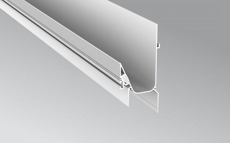 LED aluminum profile for cove lighting used on drywall