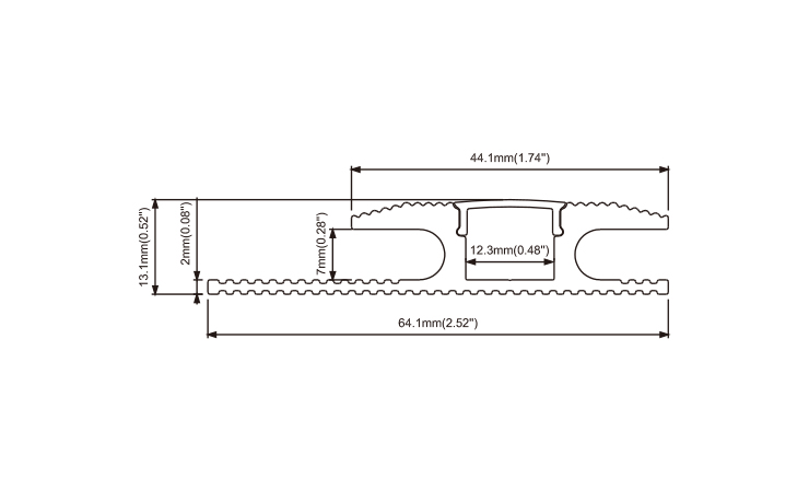 Mini Aluminium LED profile for Carpet to tile or wooden floor