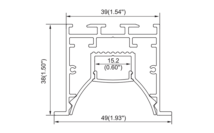 Trimless Recessed Aluminum LED Profile For Drywall