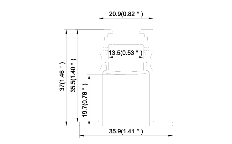Recessed LED Strip Profiles With Low Glare Design