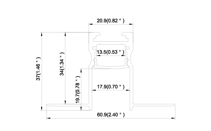 Trimless Aluminium LED Light Channel For Architectural Lighting