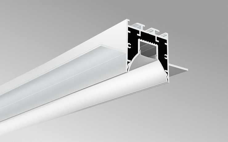 LED Extrusion Profiles with 12.5mm Drywall Regressed Cover for Architectural Decorative Lighting