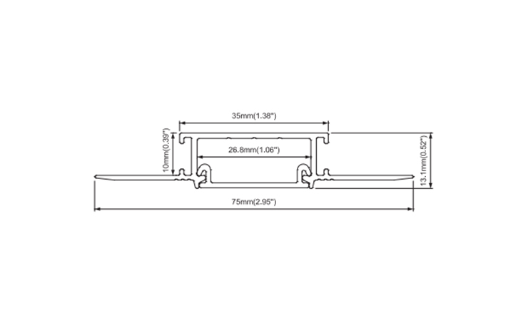 Drywall Recessed Light Profiles With 20M Flexible Diffusers