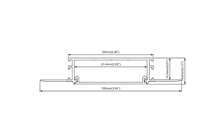 LED Light Diffusers With Long Flange For Ceiling