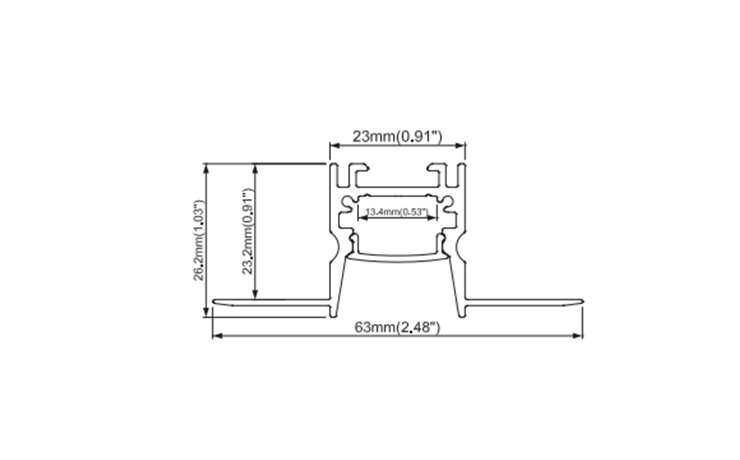 Black Recessed Channels For LED Strip Lighting With Anti-glare Design