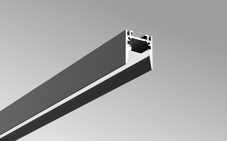 Black Island Pendant Light Channels With Anti Glare Design