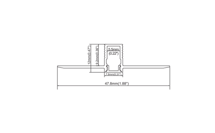 Slim Trimless Recessed LED Tape Channel For Drywall