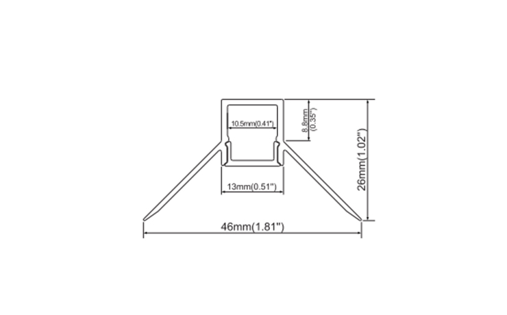 Extrusion Channel Housing Wall Mount Drywall Gypsum Plaster Aluminum Profile Led for Linear LED Light