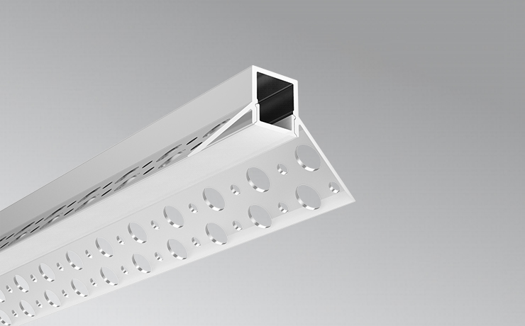 Extrusion Channel Housing Wall Mount Drywall Gypsum Plaster Aluminum Profile Led for Linear LED Light
