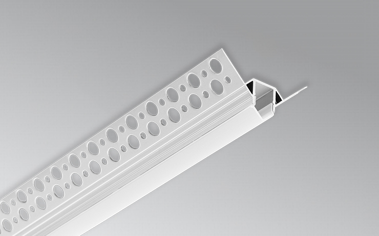 External Corner Aluminum LED Channel For Plaster Gypsum Drywall Linkable Linear LED Light