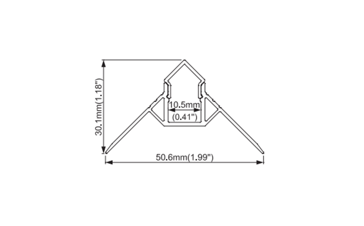 External Corner Aluminum LED Channel For Plaster Gypsum Drywall Linkable Linear LED Light