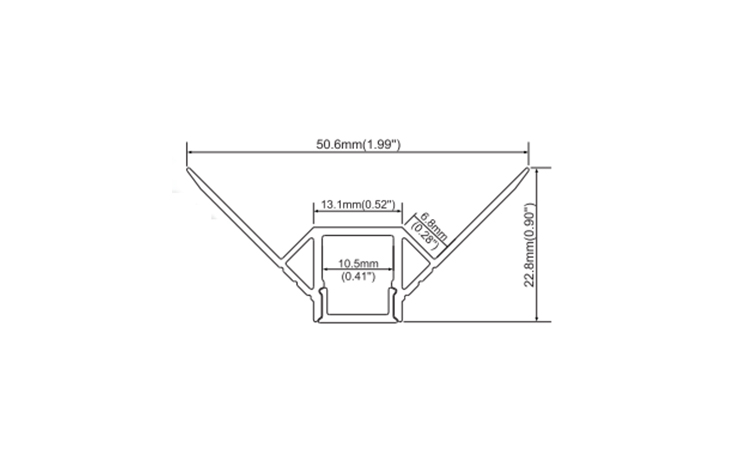 External Corner Trimless LED Drywall Profile
