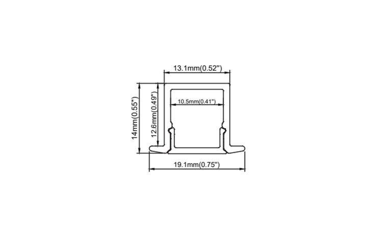 Plasterboard Flush Mounted Aluminium LED Profile