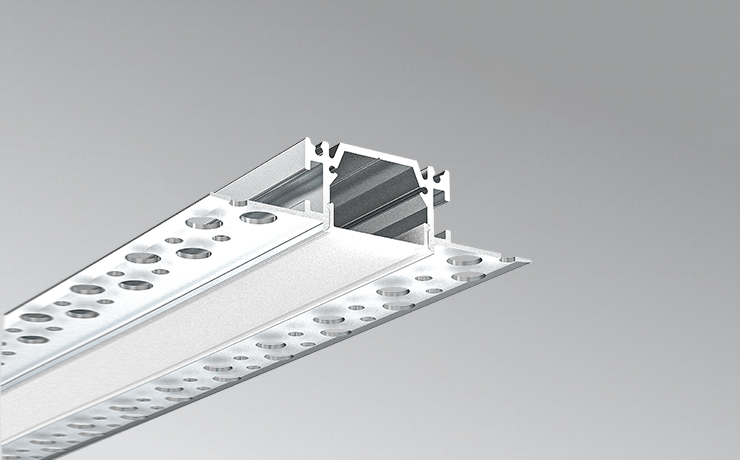 5/8" Recessed LED Strip Plasterboard Profile With Flange