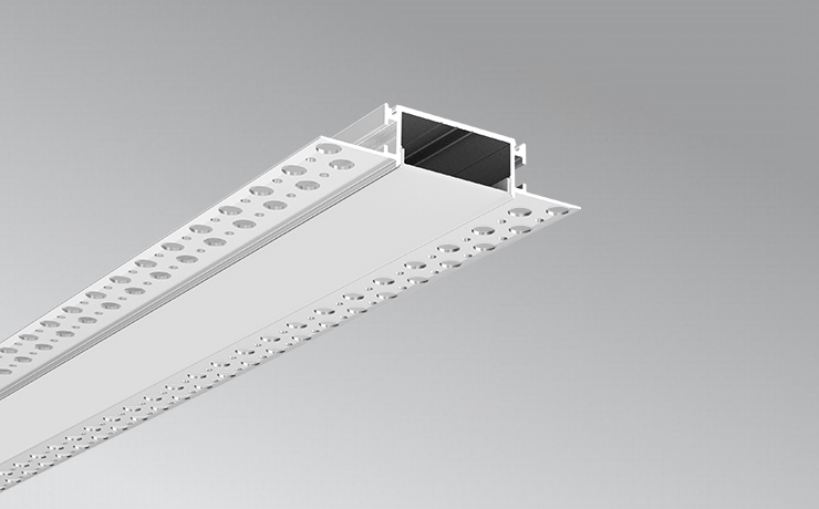 1.5 Inches Trimless LED Drywall Extrusion For Linear Lighting