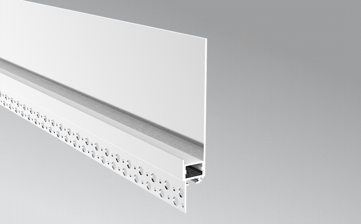 Trimless Recessed Gypsum LED Profile For Indirect Lighting