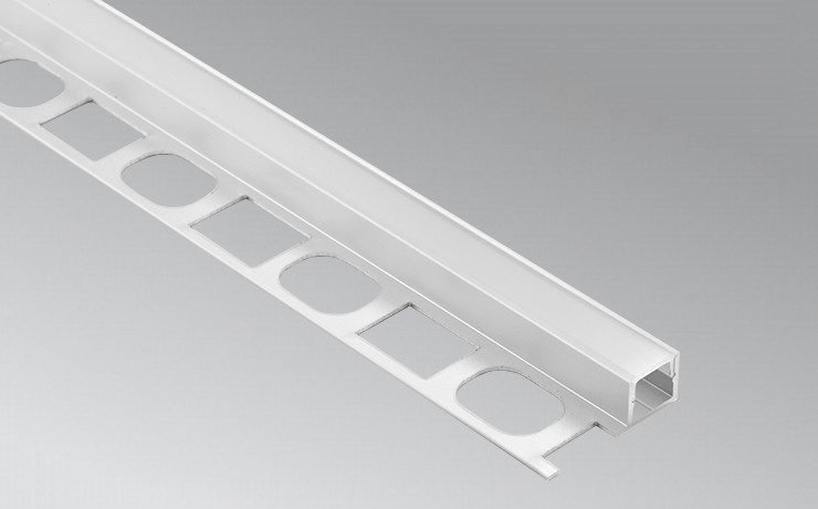 10MM Recessed Tile Edge LED Profiles With Flange