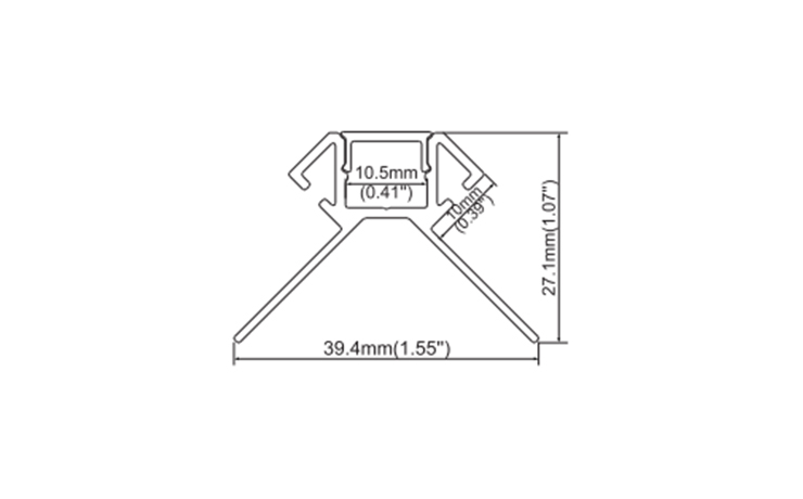 Outside Corner 10MM Marble LED Profiles